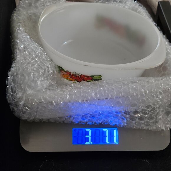 Lot of 2 VTG Glasbake 8" Square Casserole Dish Vegetables & 1 Qt Round Casserole - Picture 13 of 13